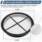 Rain Barrel Screen for Rain Barrel, 6 Inch Rain Barrel Cover for Rain Water - Image 3