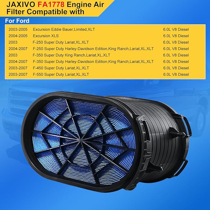 CA9516 Engine Air Filter for Ford 03-07 F250 F350 F450 F550 Super Duty 6.0L V8 - Image 2