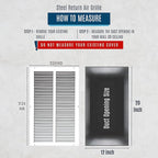 Fits 12x20 Duct Opening | Steel Return Air Grille by Handua | Vent Cover Grill - Image 3