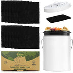 Charcoal Filters for Compost Bucket 3.5 in Square by Airnex