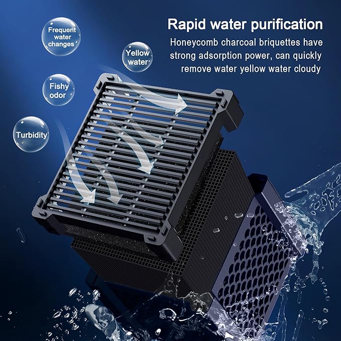 Eagles Eco-Aquarium Water Trough Purifier Cube, Activated Carbon Filter Media - Image 3
