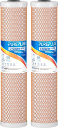 PUREPLUS 5 Micron 20" x 4.5" Whole House Coconut Shell Activated Carbon and KDF by PUREPLUS