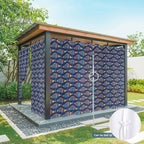 Fish Outdoor Curtains for Patio Vintage National Wind Fish Blue Waterproof - Image 7