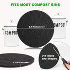 Charcoal Filters for Kitchen Compost Bin, 10 Pack Compost Filters for - Image 3