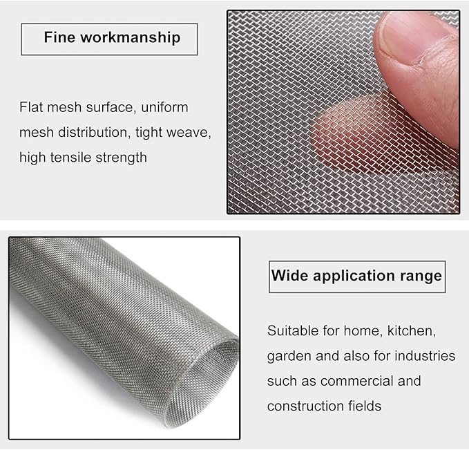 Stainless Steel Woven Wire Mesh 304 Stainless Steel Woven Wire 30 Mesh Fine - Image 4