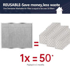 Reusable Washable Aluminum Air Filter, MERV 8, Rectangular, Heavy-duty - Image 2