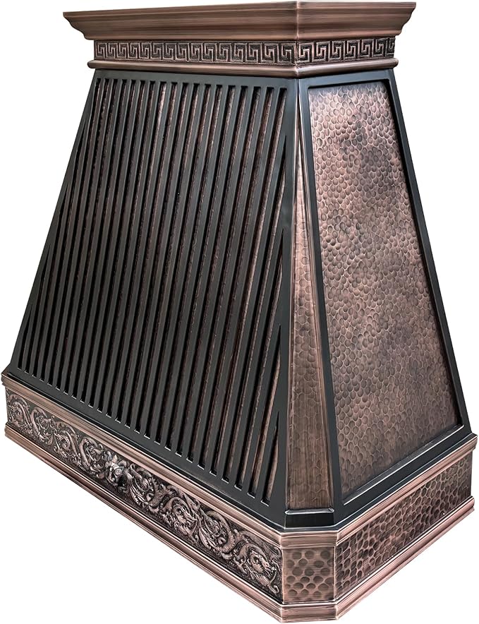 CT Copper Tailor Copper Vent Hood Island Mount, 610 CFM Exhaust Fan, Stainless - Image 3