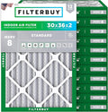Filterbuy 30x36x2 Air Filter MERV 8 Essential Dust & Allergy Defense, by Filterbuy