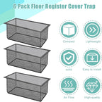 6PCS Floor Register Cover Trap 4"x12", Mesh Floor Vent Screen Net - Image 4