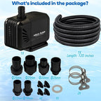 900 GPH 45W Submersible Water Pump and 10 FT Tube - Image 7