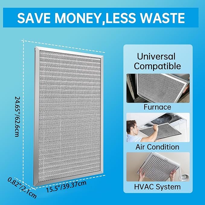 UBeesize 16x25x1 Reusable Electrostatic Air Filter HVAC AC Furnace Filter - Image 3