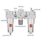 NANPU 1" NPT Air Filter, Regulator & Lubricator Combo - Image 2