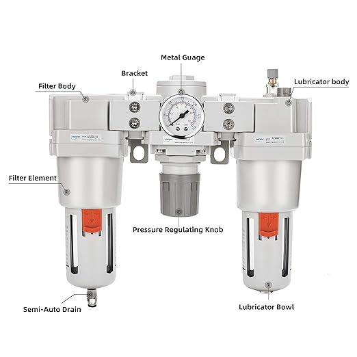 NANPU 1" NPT Air Filter, Regulator & Lubricator Combo - Image 2