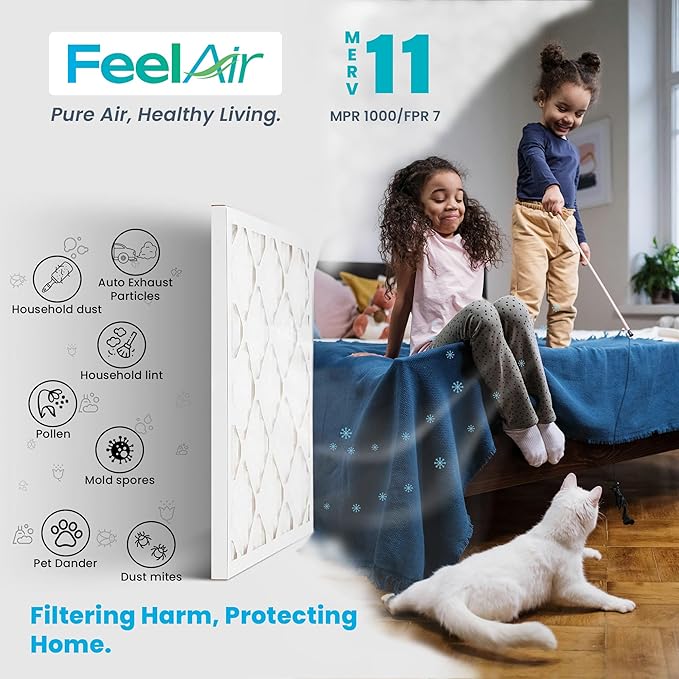 16x20x1 Air Filter – 6 Pack, MERV 11 Pleated HVAC & Furnace Filter, - Image 3