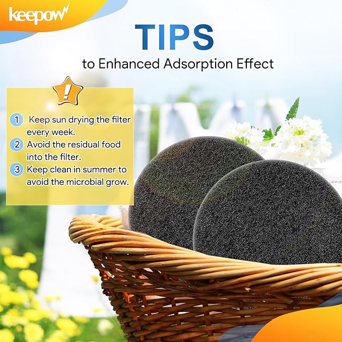 KEEPOW 10 Pack 6.75" Compost Bin Filter Replacement - Image 6