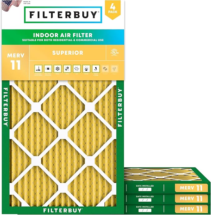 Filterbuy 13x24x1 Air Filter MERV 11 Superior Pet & Allergy Defense, by Filterbuy