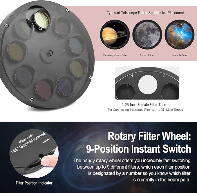 Astromania Telescope Filter Drawer, Telescope Accessories Compatible - Image 3