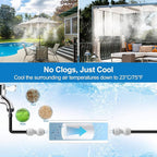 Misters for Outside Patio, Outdoor Water Misting Cooling System w Filter - Image 2