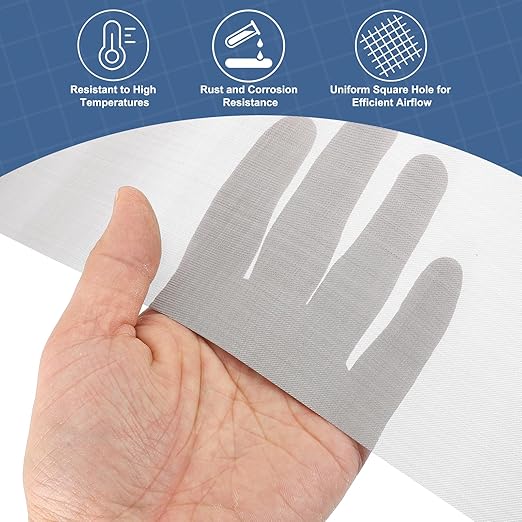 uxcell 120 Mesh 79" x 10" Woven Wire Mesh, 316 Stainless Steel Air Vent Filter - Image 5