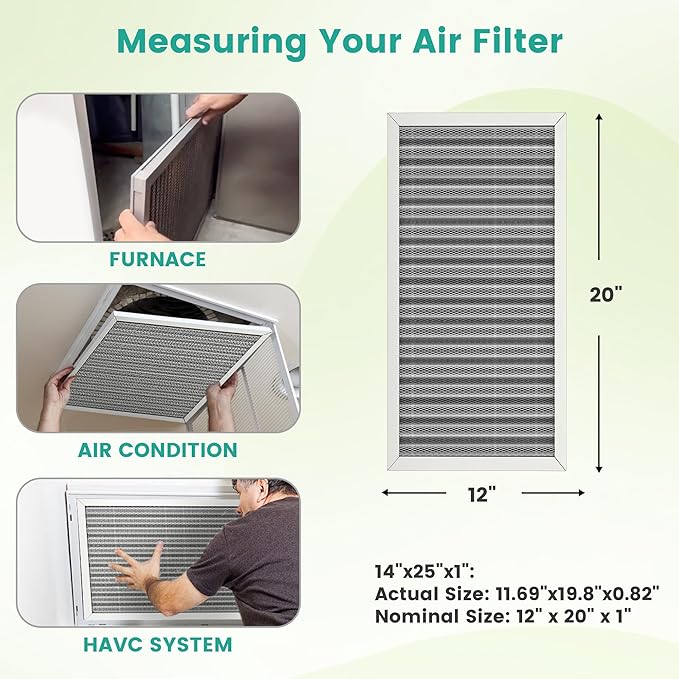 12x20x1 HVAC Furnace Air Filter, Reusable Washable Electrostatic Furnace Filter - Image 3