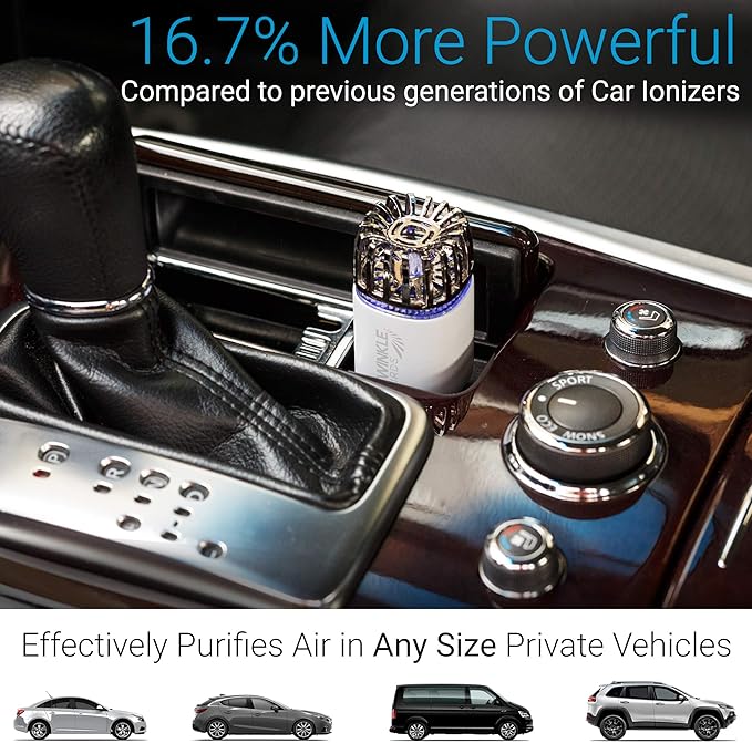 Car Air Purifier Ionizer - 12V Plug-in Ionic Anti-Microbial Car Deodorizer - - Image 4