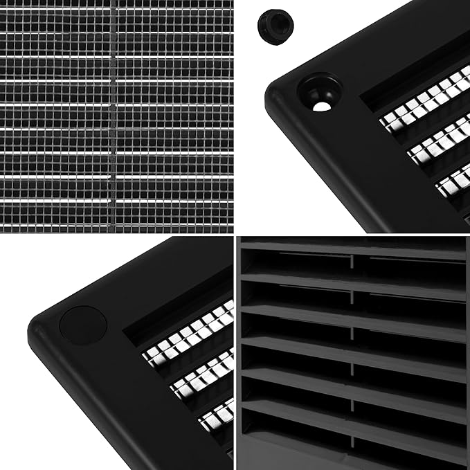 Repa Market 10 x 10 Inch Black Square Air Vent Cover - Image 7