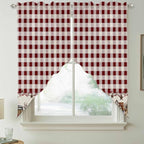 Swag Curtain Valances for Kitchen Windows, Farm Barn Western Star on Vintage - Image 2