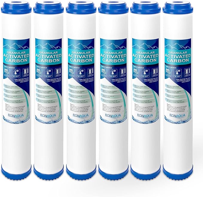 Standard Whole House Coconut Shell Granular Activated Carbon Water Filter 20” x by Ronaqua