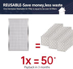 12x20x1 (Actual Size:11.75x19.75x0.86）Lifetime Electrostatic Air Filter - Image 2