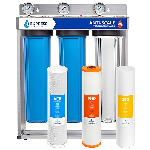 Whole Home Water Filter System| ANTI-SCALE | 3 Stage Water Purifier Whole Home by ExpressWater