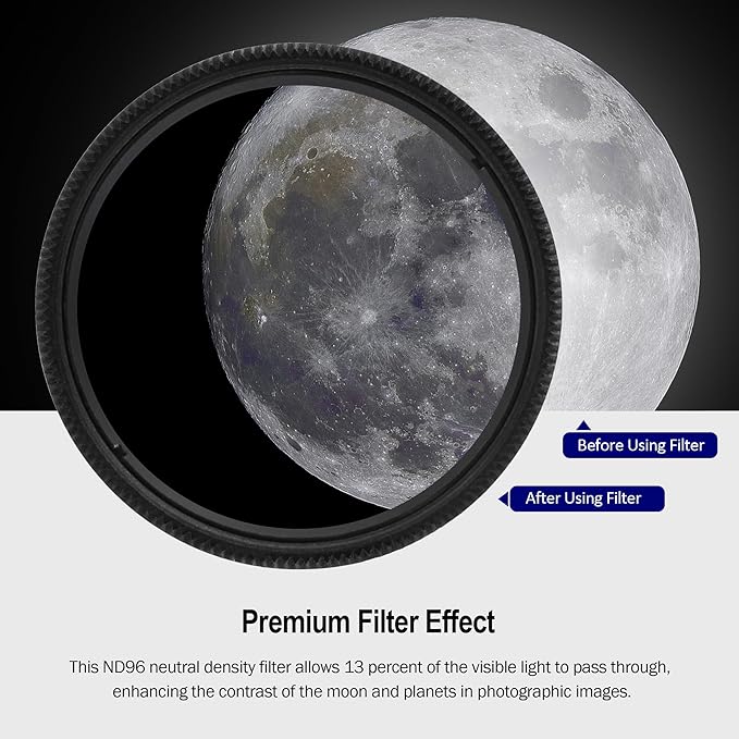 Astromania Telescope Filter Moon Filter 1.25 inch, Neutral Color Filter ND96-0.9 - Image 3