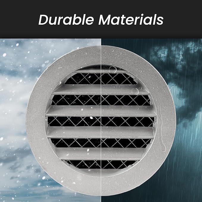 Repa Market 12.4" Inch Aluminum Gray Soffit Air Vent Cover - Image 4