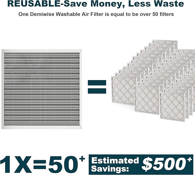 20x30x1 Reusable Air Filter, MERV 8, Permanent Electrostatic Air Filter - Image 4