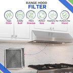 Stove Hood Vent Filter 10.5" x 8.8" 41F 97007696 Fits Nutone & Broan Range Hood - Image 2