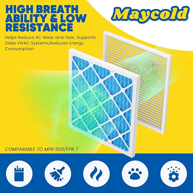 Maycold 14x18x1 MERV 11 Furnace Air Filter, High-Performance HVAC AC Filters - Image 2