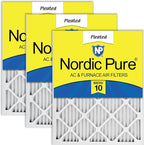 Nordic Pure 20x20x1 Pleated MERV 10 Air Filters 3 Pack by NordicPure