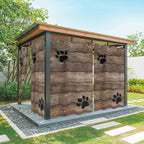 Wood Grain Outdoor Curtains for Patio Claws Animals Wooden Brown Vintage by Unknown