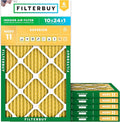 Filterbuy 10x24x1 Air Filter MERV 11 Superior Pet & Allergy Defense, by Filterbuy