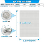 Valchoose Soft 304 Stainless Steel Mesh, 8 Pack Bendable Woven 8.3"X11.8" - Image 5