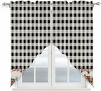 Swag Curtain Valances for Kitchen Windows, Farm Wooden House Black Buffalo - Image 2
