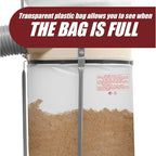 Clear Plastic Dust Collector Replacement Bag 5 Pack 20" Diameter by 43" Long - Image 5