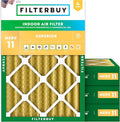 Filterbuy 18x20x4 Air Filter MERV 11 Superior Pet & Allergy Defense, by Filterbuy