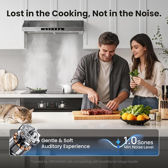 30 Inch Under Cabinet Range Hood, 900CFM Fast Venting Ducted, Kitchen Hood - Image 5