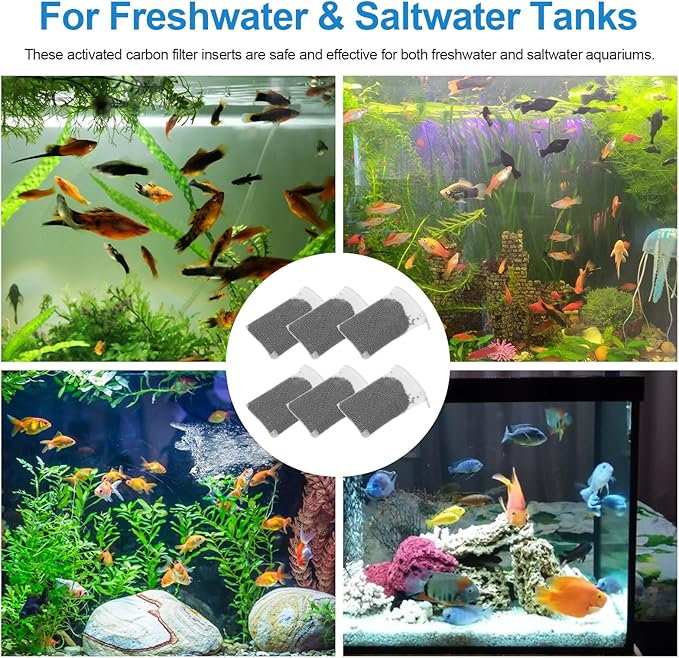 6Pack Aquarium Activated Carbon Bags Fit - Image 6