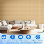 Nuanchu 32 Pcs 3D Slat Wall Panels 12 x 12 Inch PVC Fluted Textured Panel - Image 4