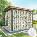 Summer Cactus Outdoor Curtains for Patio Cactus Tropical Plant Wooden - Image 7