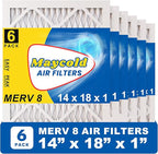 Maycold MERV 8 14x18x1 Furnace Air Filters, Pleated HVAC AC Filters – Actual by Maycold