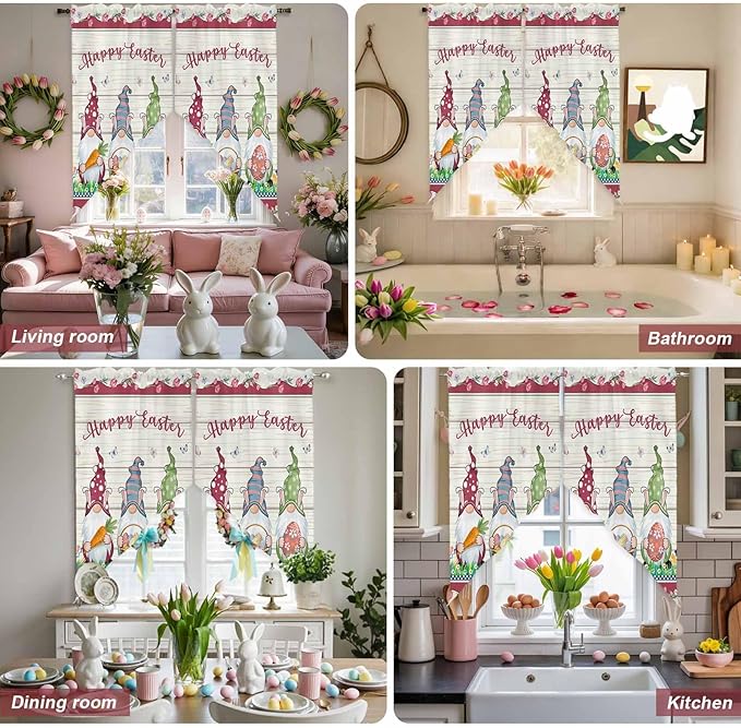 Swag Curtain, Happy Easter Gnomes - Image 7