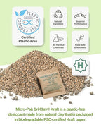 Micro-Pak Dri Clay Kraft, Highest Moisture Absorption Desiccant Packs, Silica - Image 2