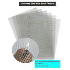6PACK 304 Stainless Steel Metal Mesh Screen, 20Mesh 1mm Hole Fine Wire Mesh - Image 4